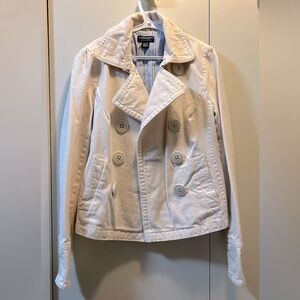 American Eagle Outfitters Cream Trench Coat